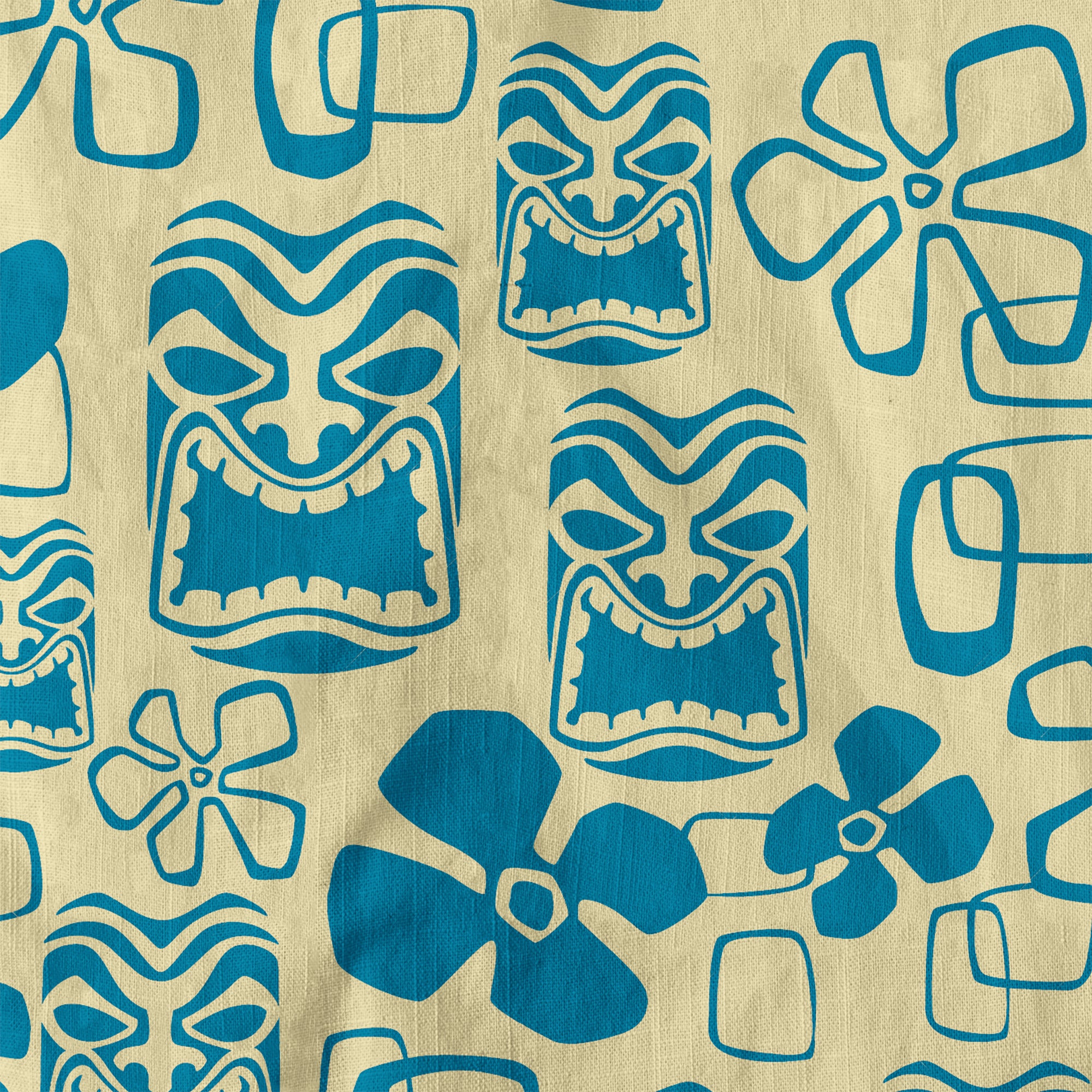 Tiki Mask Hawaii Shirt, Aloha Tiki Mask Pattern Hawaii Shirt