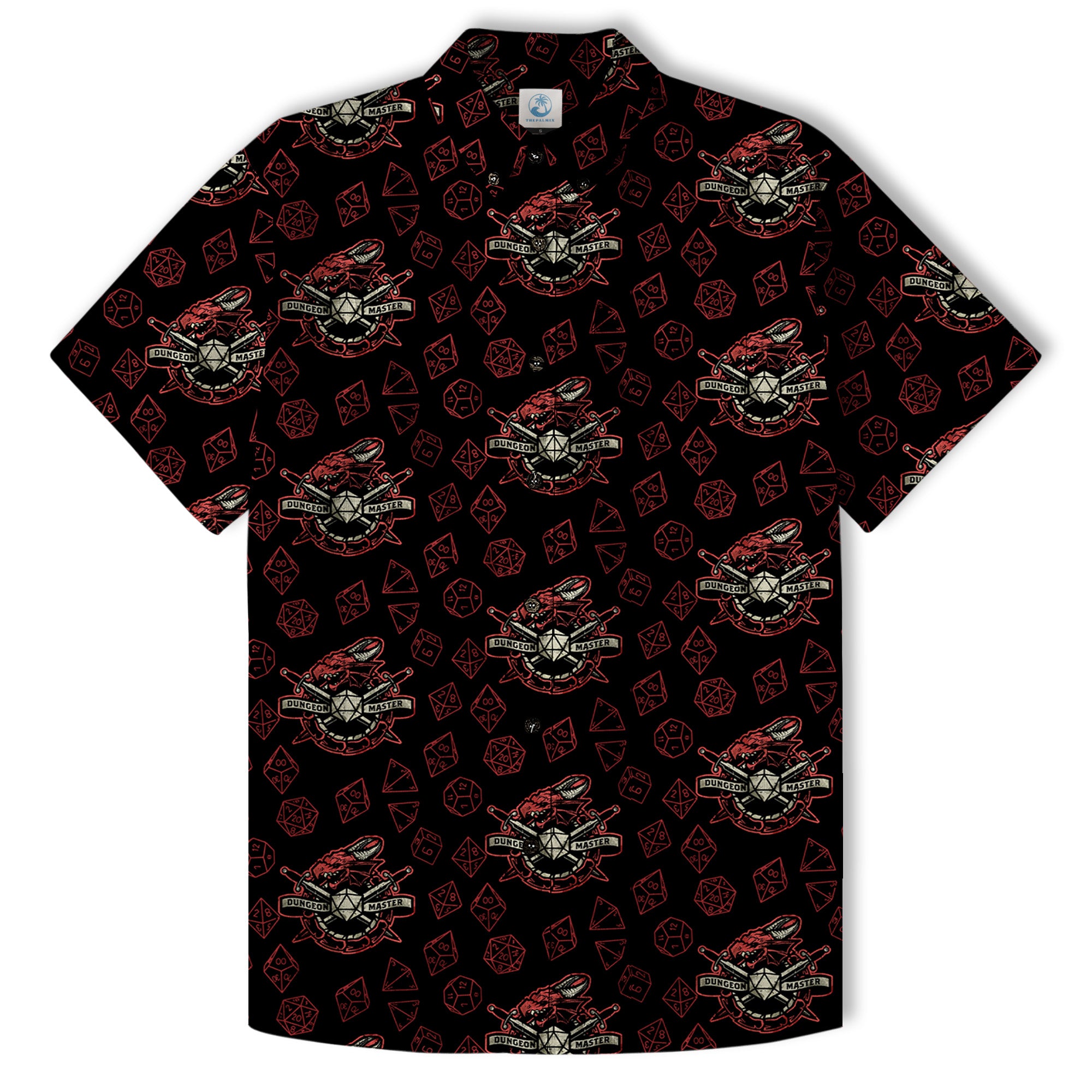 DND Celestrial Dice Pattern Aloha Hawaii Shirt, D20 Stars Constellation, Sun and Crescent Button Down Shirt - The Palmix