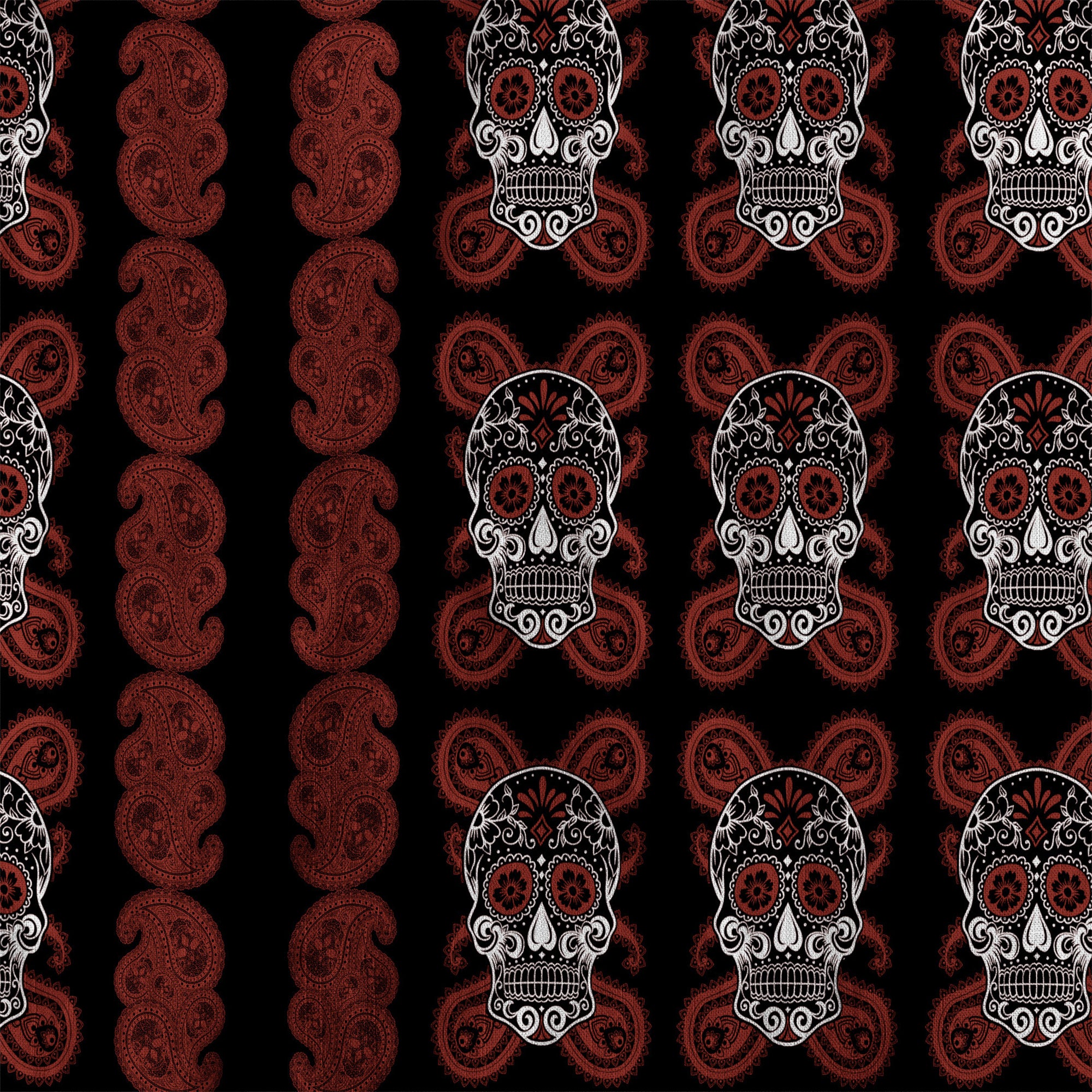 Día de los Muertos Hawaiian Shirt, Mexican Day of The Dead Hawaii Shirt, Paisley Pattern Hawaii Shirt