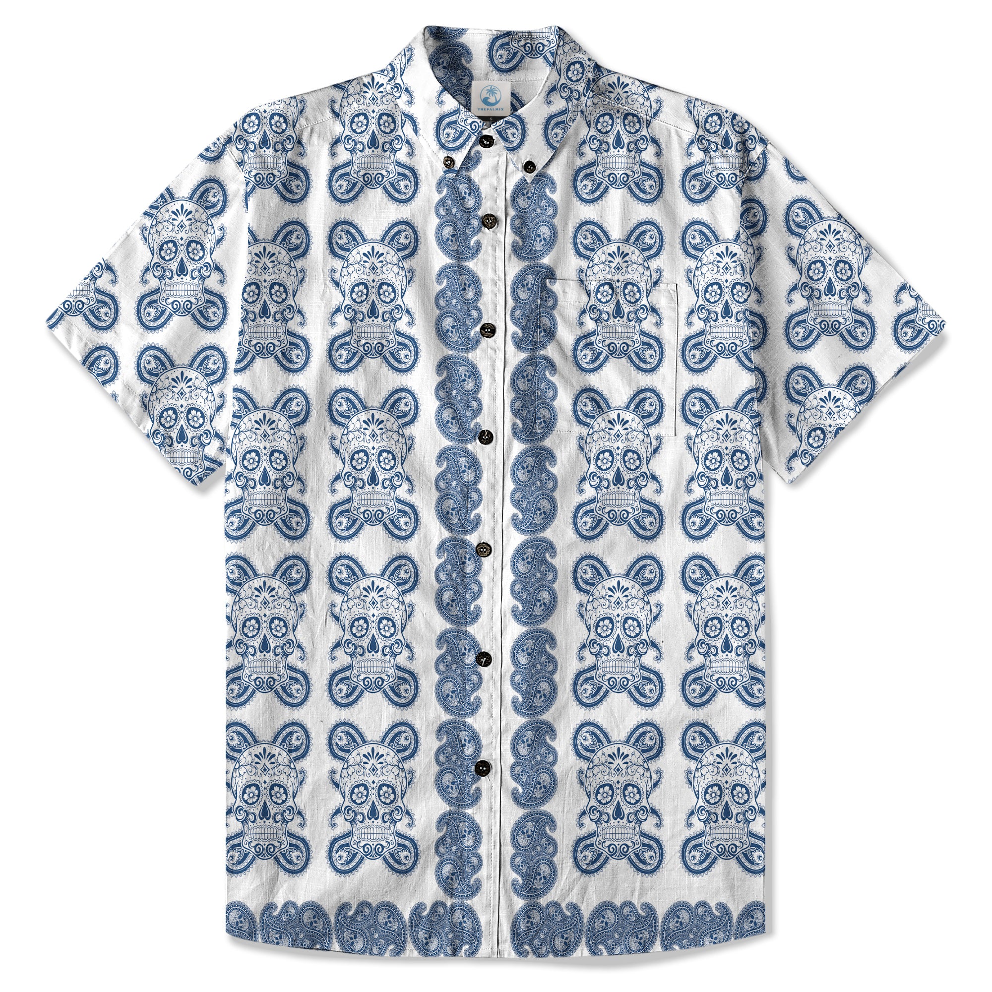 Día de los Muertos Hawaiian Shirt, Mexican Day of The Dead Hawaii Shirt, Paisley Pattern Hawaii Shirt