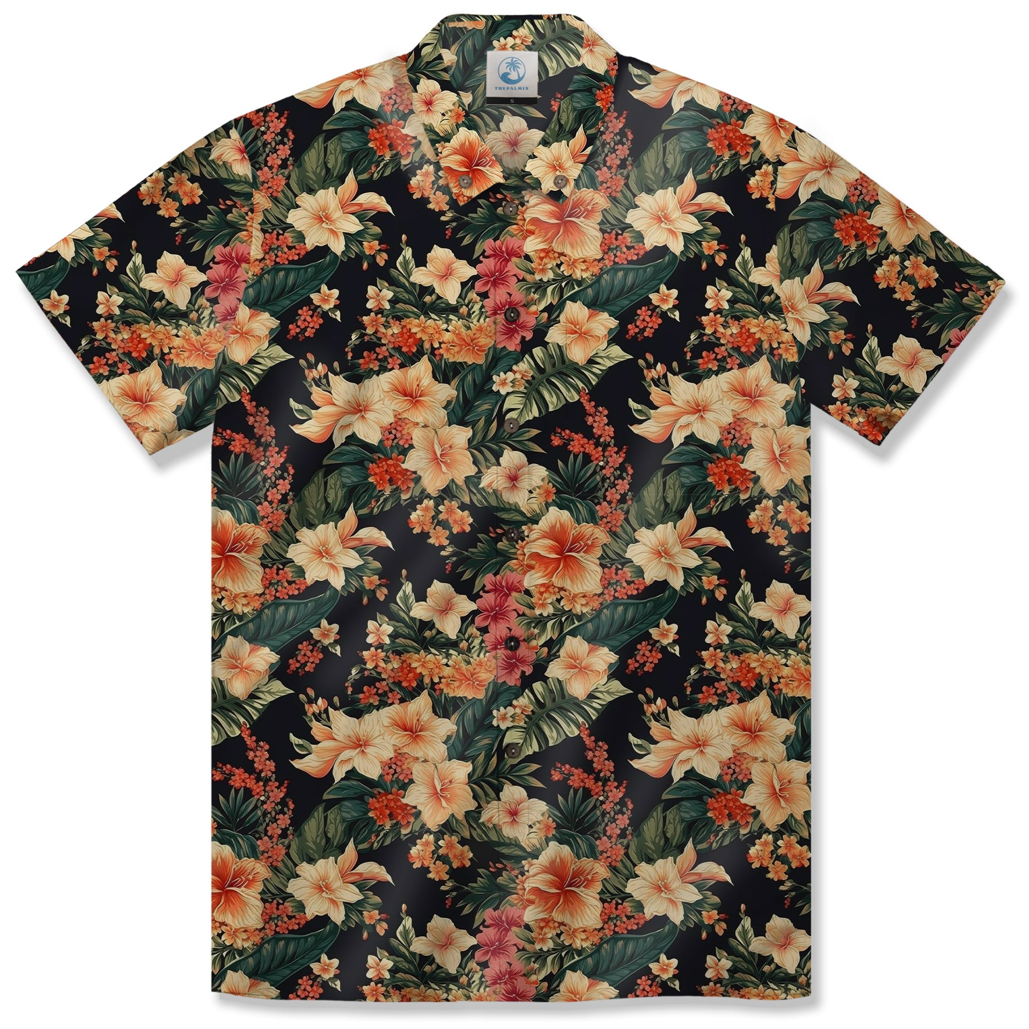 Hibiscus Pineapple Seamless Patterns Hawaiian Shirt For Men, Aloha Floral Pattern - The Palmix