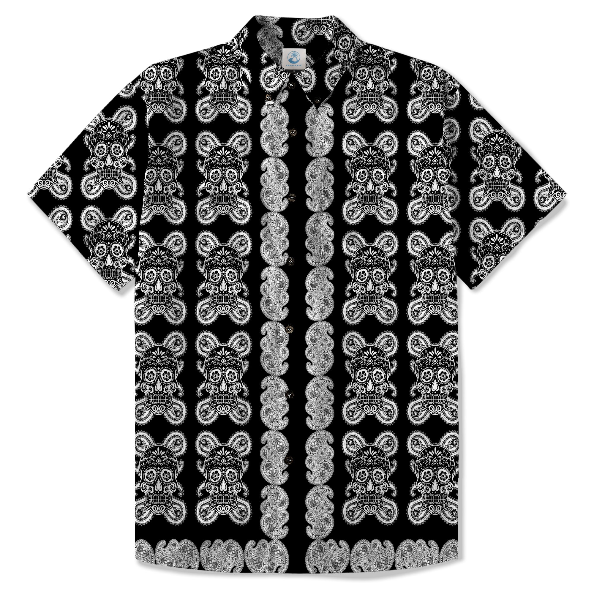 Día de los Muertos Hawaiian Shirt, Mexican Day of The Dead Hawaii Shirt, Paisley Pattern Hawaii Shirt
