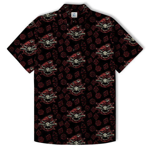 DND Celestrial Dice Pattern Aloha Hawaii Shirt, D20 Stars Constellation, Sun and Crescent Button Down Shirt - The Palmix