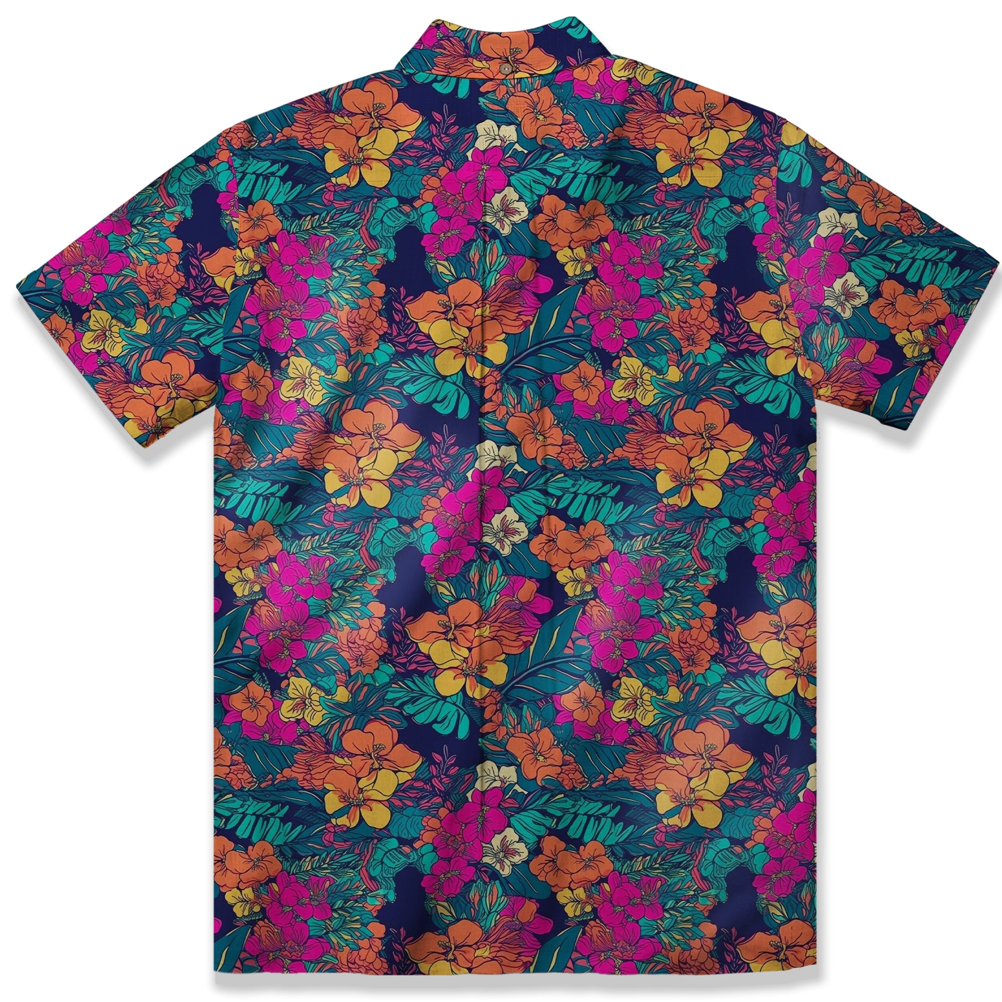 Tropical Flowers Seamless Patterns Hawaii Shirt, Aloha Floral Hawaiian Button Down Shirt - The Palmix