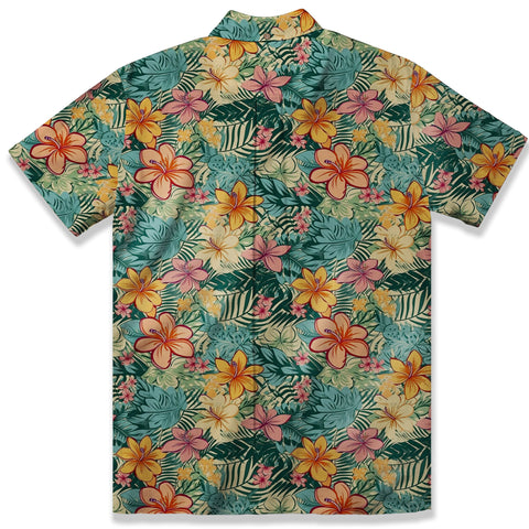 Retro Floral Seamless Patterns Hawaiian Shirt, Aloha Floral Pattern - The Palmix