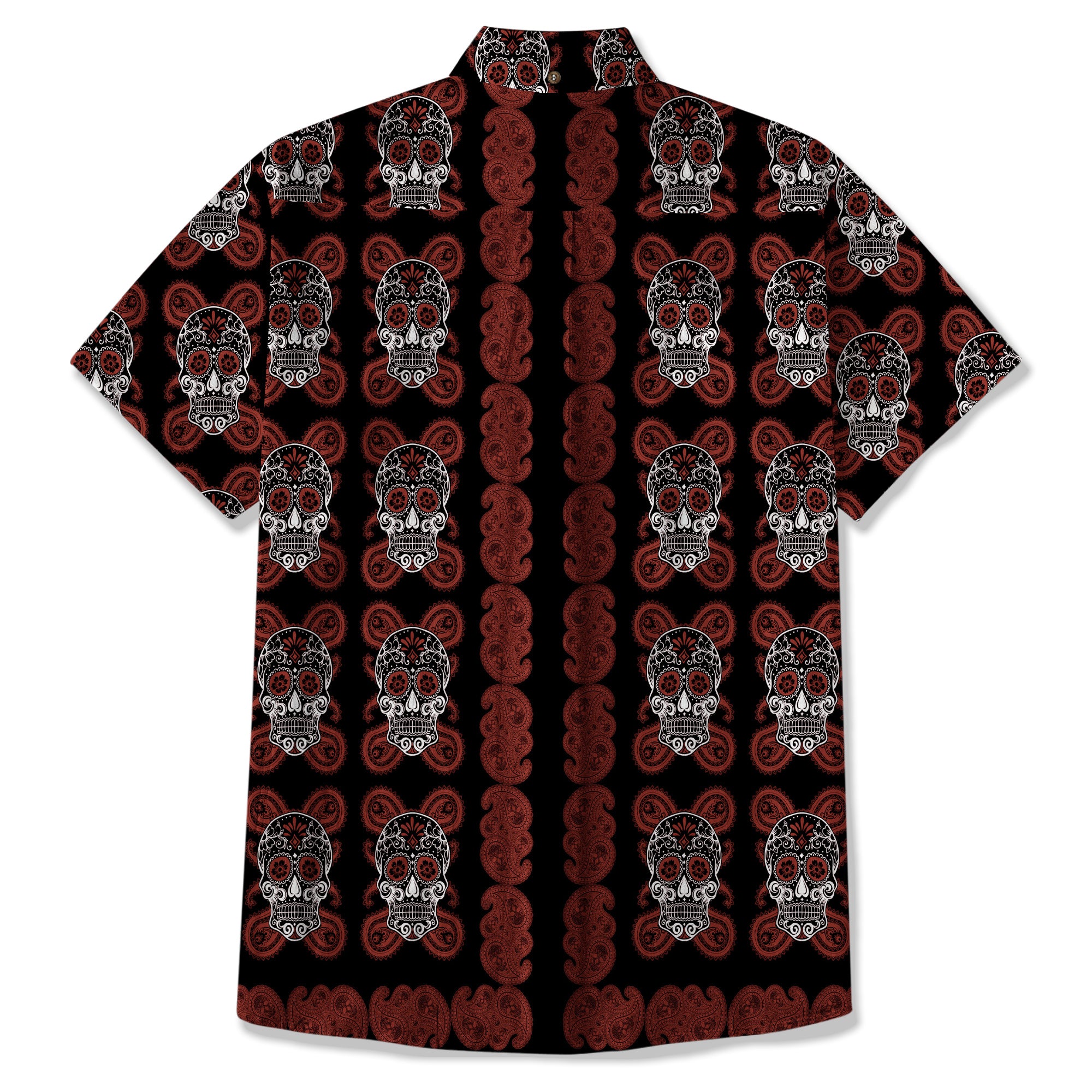 Día de los Muertos Hawaiian Shirt, Mexican Day of The Dead Hawaii Shirt, Paisley Pattern Hawaii Shirt