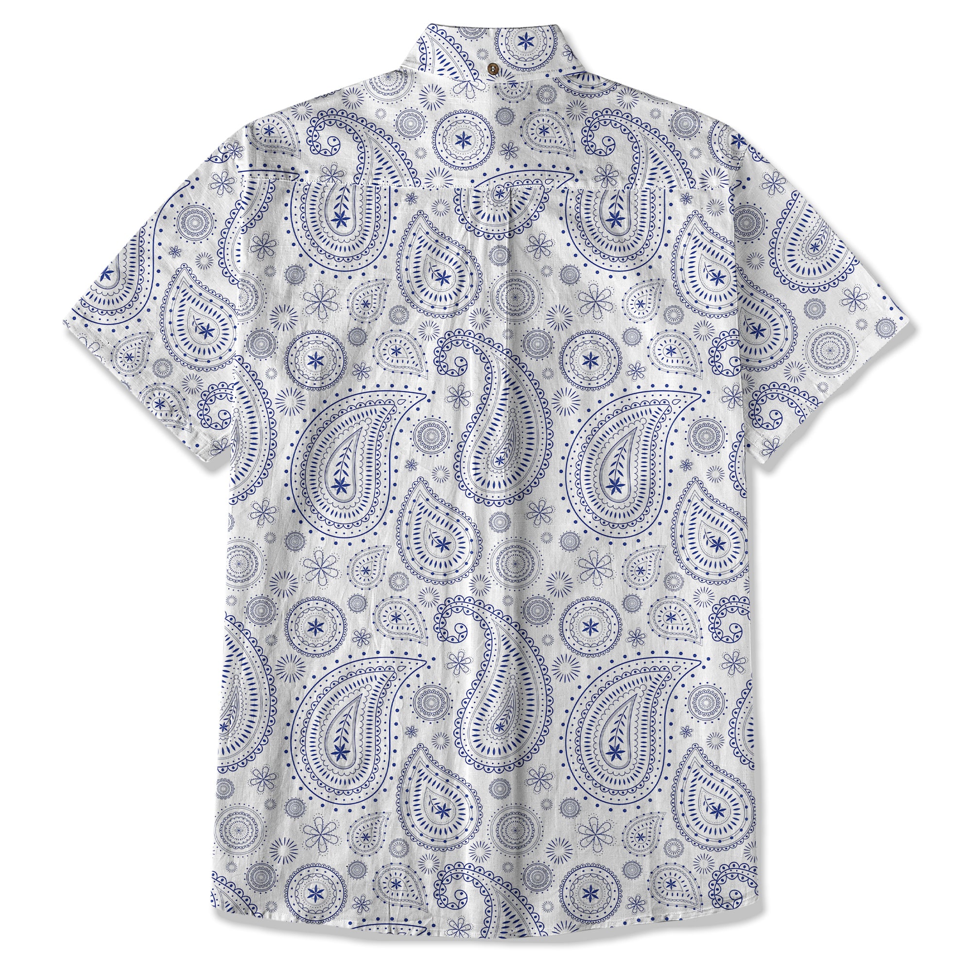 Vintage Striped Floral Short Sleeve Hawaii Shirt, Paisley Pattern Hawaii Shirt