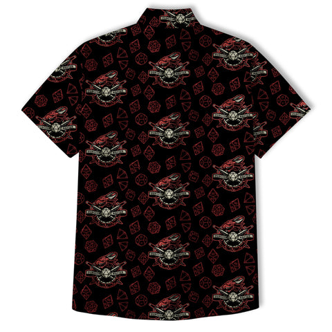 DND Celestrial Dice Pattern Aloha Hawaii Shirt, D20 Stars Constellation, Sun and Crescent Button Down Shirt - The Palmix