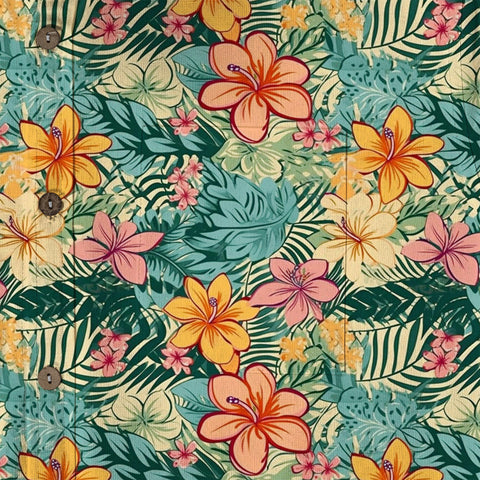 Retro Floral Seamless Patterns Hawaiian Shirt, Aloha Floral Pattern - The Palmix