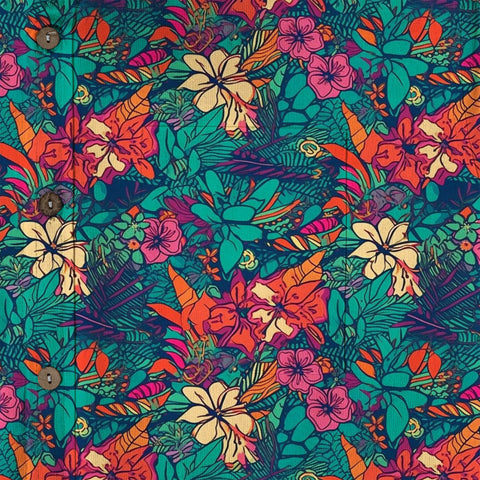 Retro Floral Seamless Patterns Hawaiian Shirt, Aloha Floral Pattern - The Palmix