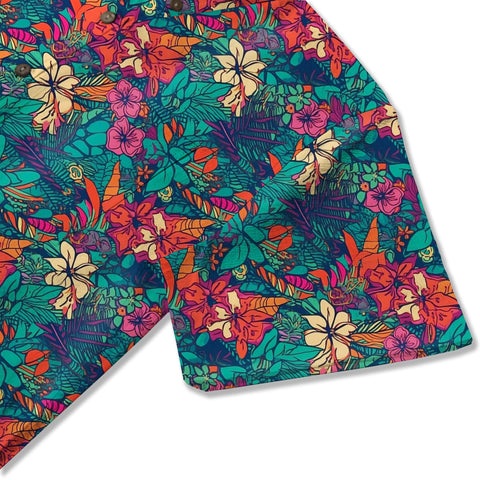 Retro Floral Seamless Patterns Hawaiian Shirt, Aloha Floral Pattern - The Palmix