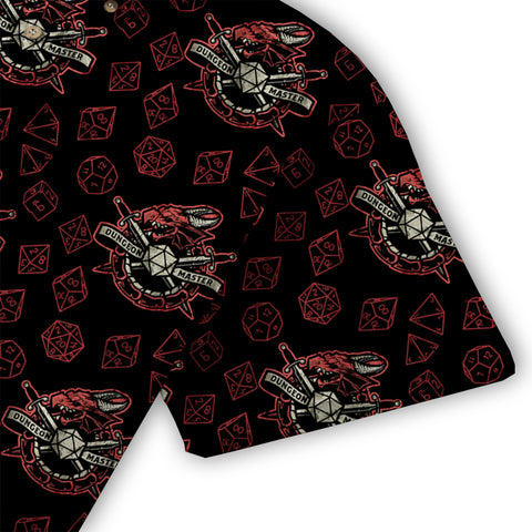 DND Celestrial Dice Pattern Aloha Hawaii Shirt, D20 Stars Constellation, Sun and Crescent Button Down Shirt - The Palmix