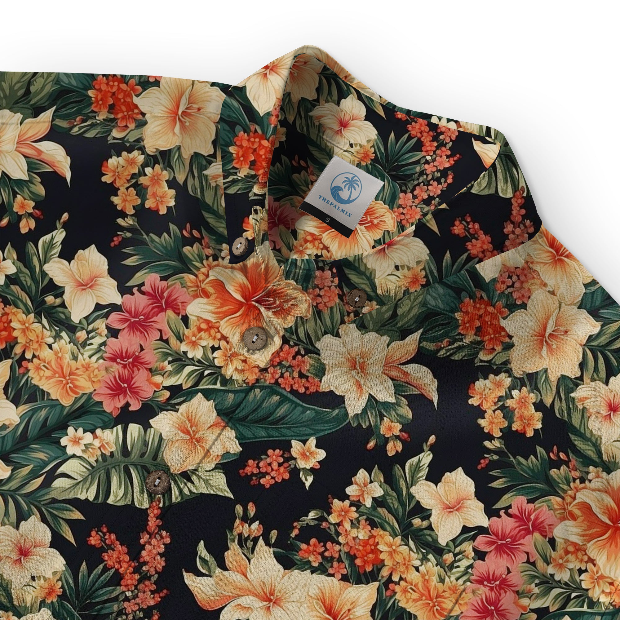 Hibiscus Pineapple Seamless Patterns Hawaiian Shirt For Men, Aloha Floral Pattern - The Palmix