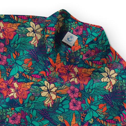 Retro Floral Seamless Patterns Hawaiian Shirt, Aloha Floral Pattern - The Palmix