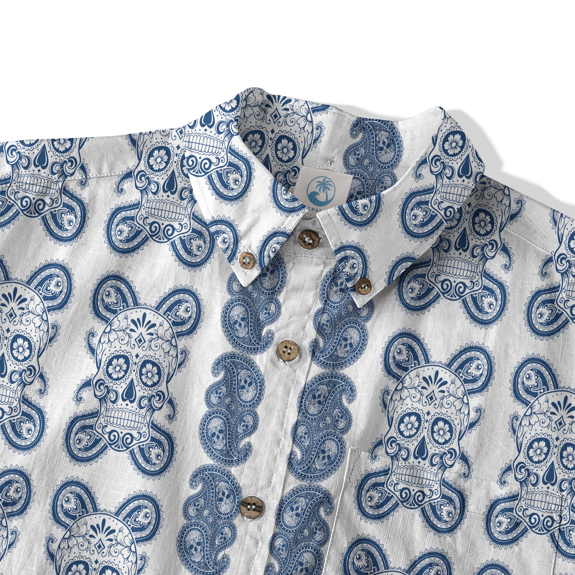 Día de los Muertos Hawaiian Shirt, Mexican Day of The Dead Hawaii Shirt, Paisley Pattern Hawaii Shirt