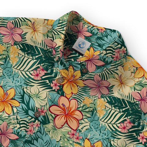 Retro Floral Seamless Patterns Hawaiian Shirt, Aloha Floral Pattern - The Palmix