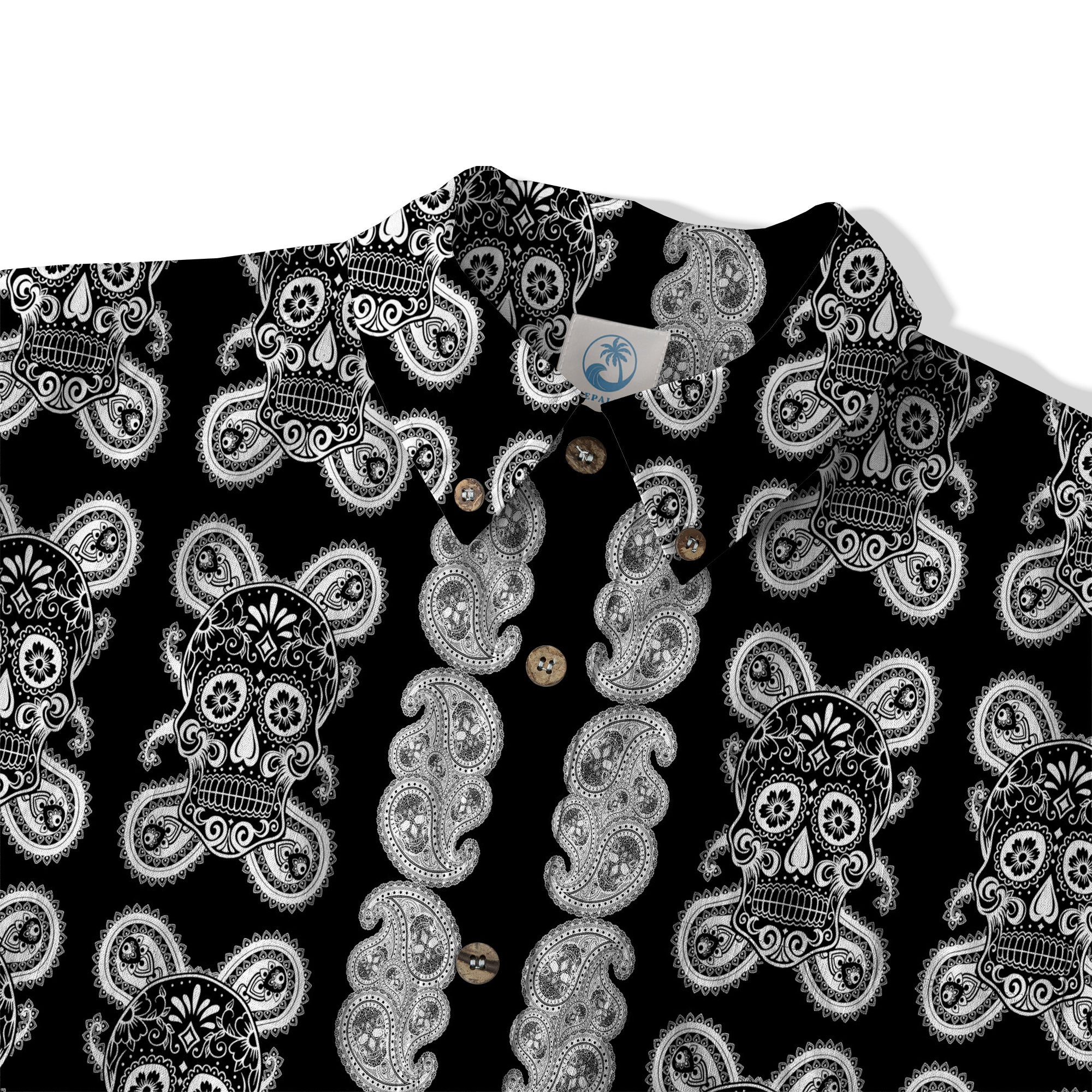 Día de los Muertos Hawaiian Shirt, Mexican Day of The Dead Hawaii Shirt, Paisley Pattern Hawaii Shirt