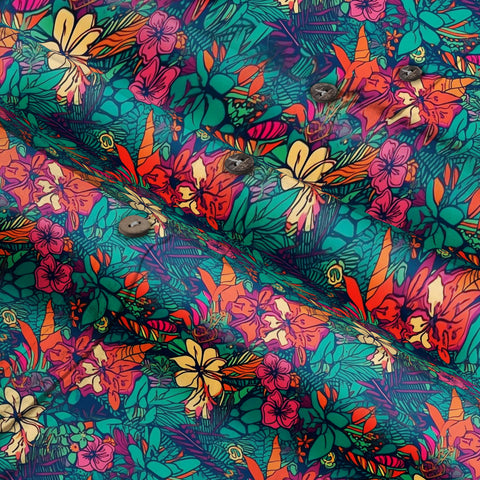 Retro Floral Seamless Patterns Hawaiian Shirt, Aloha Floral Pattern - The Palmix