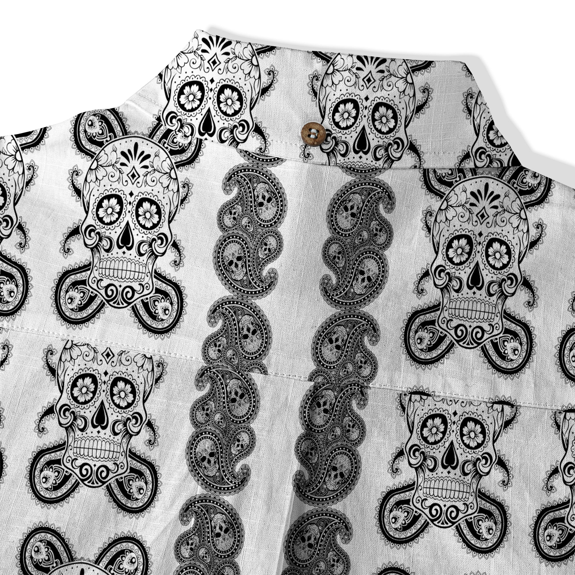 Día de los Muertos Hawaiian Shirt, Mexican Day of The Dead Hawaii Shirt, Paisley Pattern Hawaii Shirt