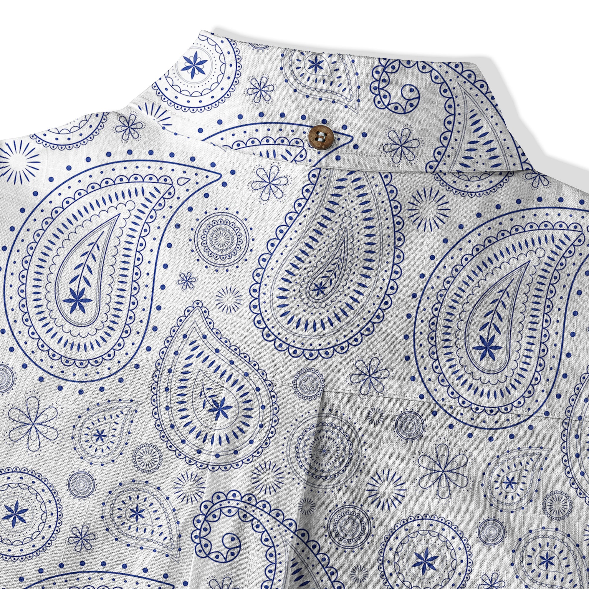 Vintage Striped Floral Short Sleeve Hawaii Shirt, Paisley Pattern Hawaii Shirt