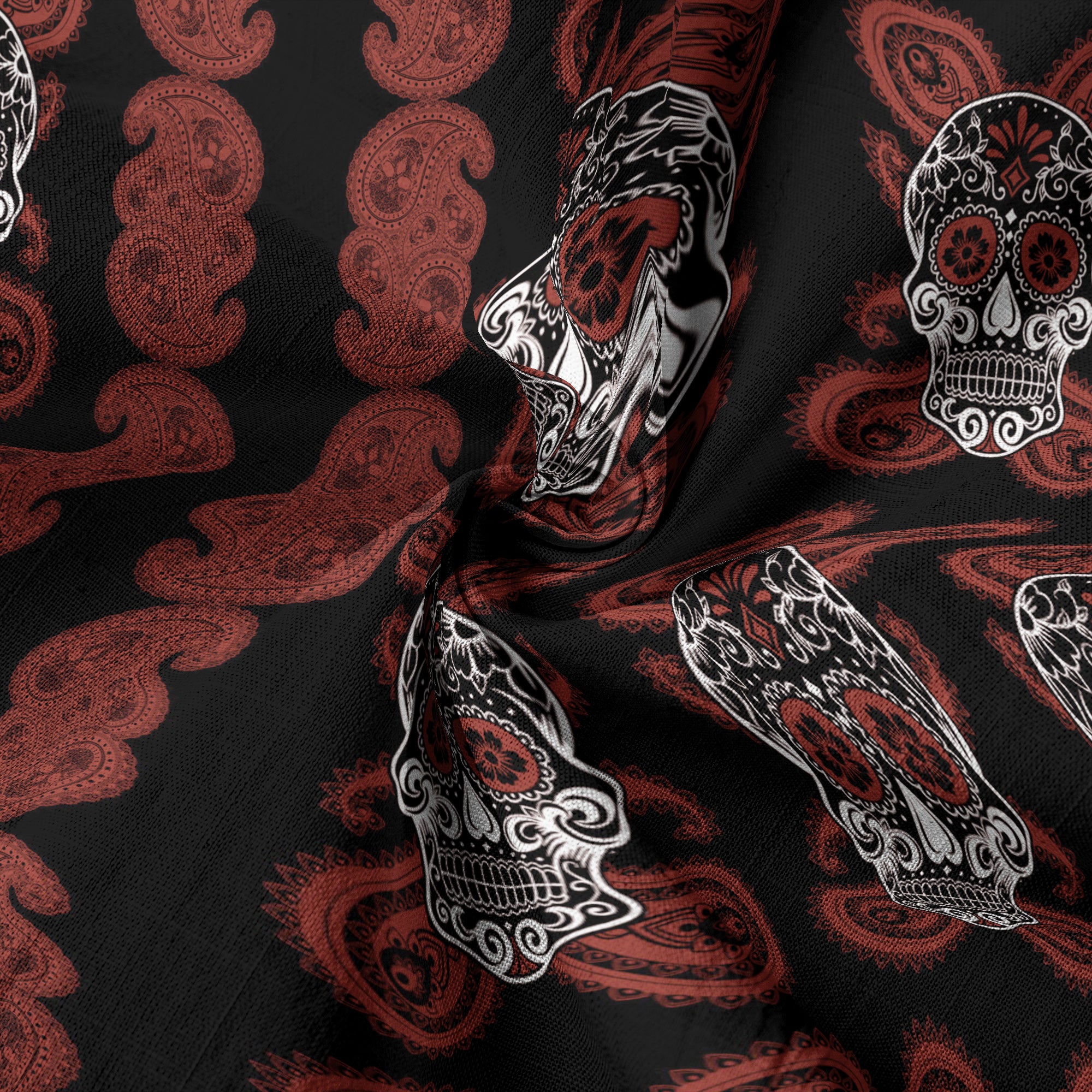 Día de los Muertos Hawaiian Shirt, Mexican Day of The Dead Hawaii Shirt, Paisley Pattern Hawaii Shirt