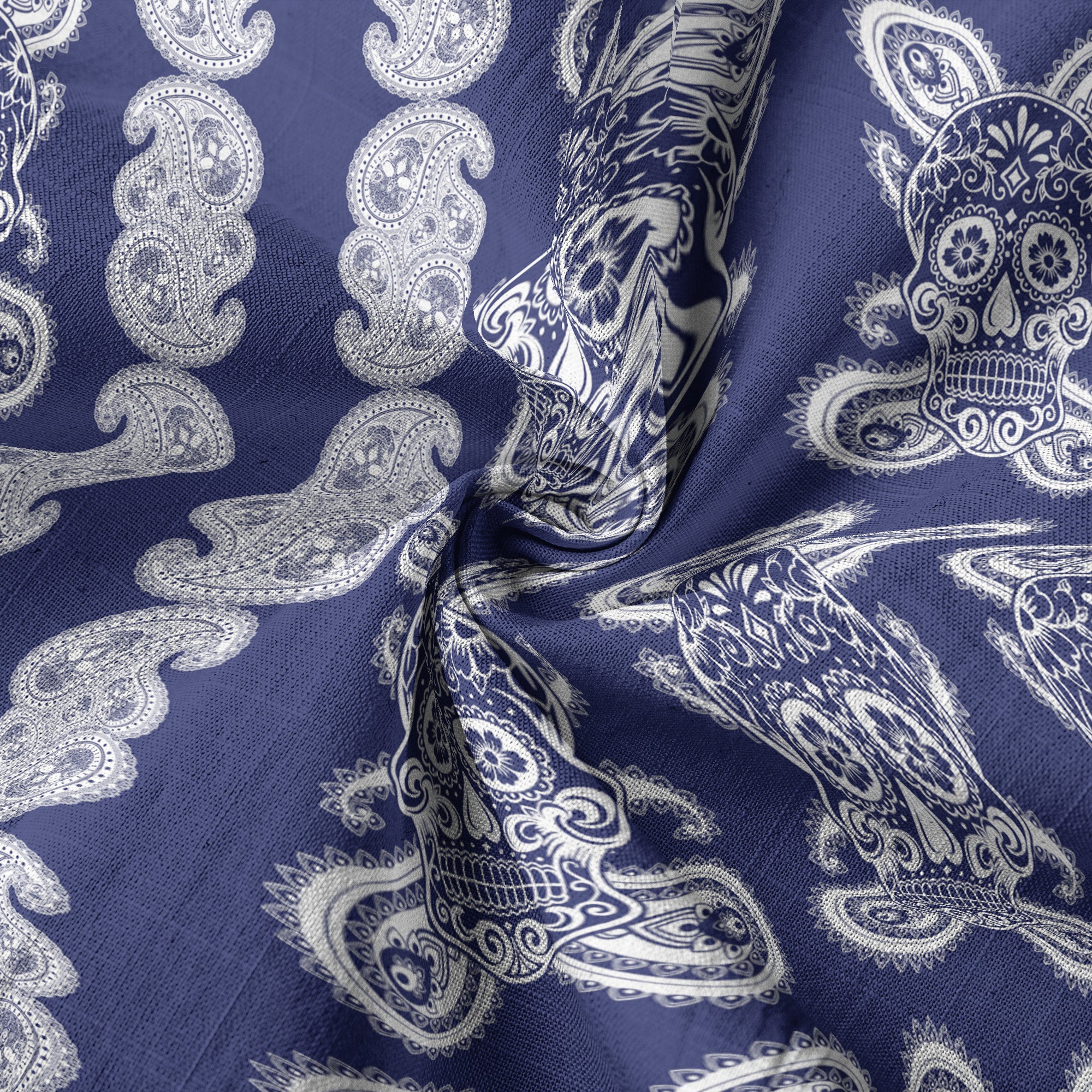Día de los Muertos Hawaiian Shirt, Mexican Day of The Dead Hawaii Shirt, Paisley Pattern Hawaii Shirt