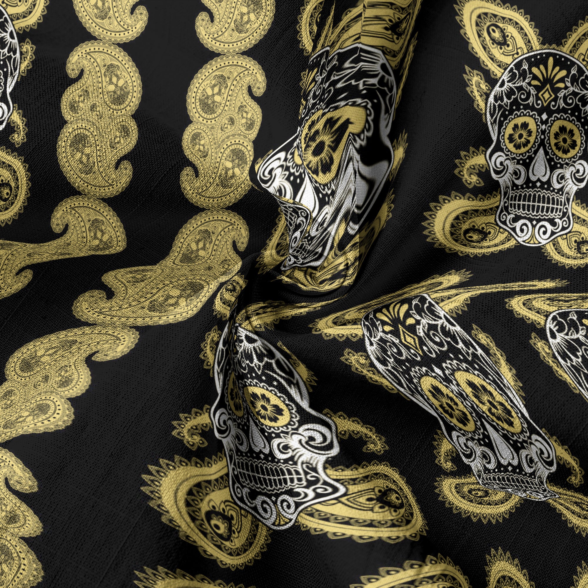 Día de los Muertos Hawaiian Shirt, Mexican Day of The Dead Hawaii Shirt, Paisley Pattern Hawaii Shirt