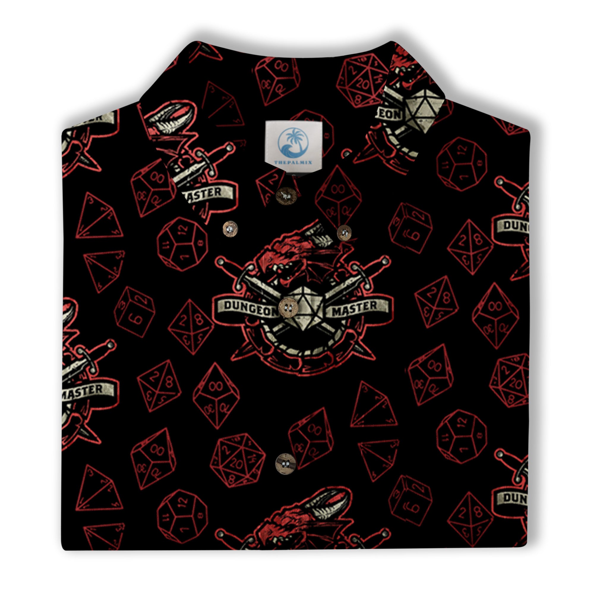 DND Celestrial Dice Pattern Aloha Hawaii Shirt, D20 Stars Constellation, Sun and Crescent Button Down Shirt - The Palmix