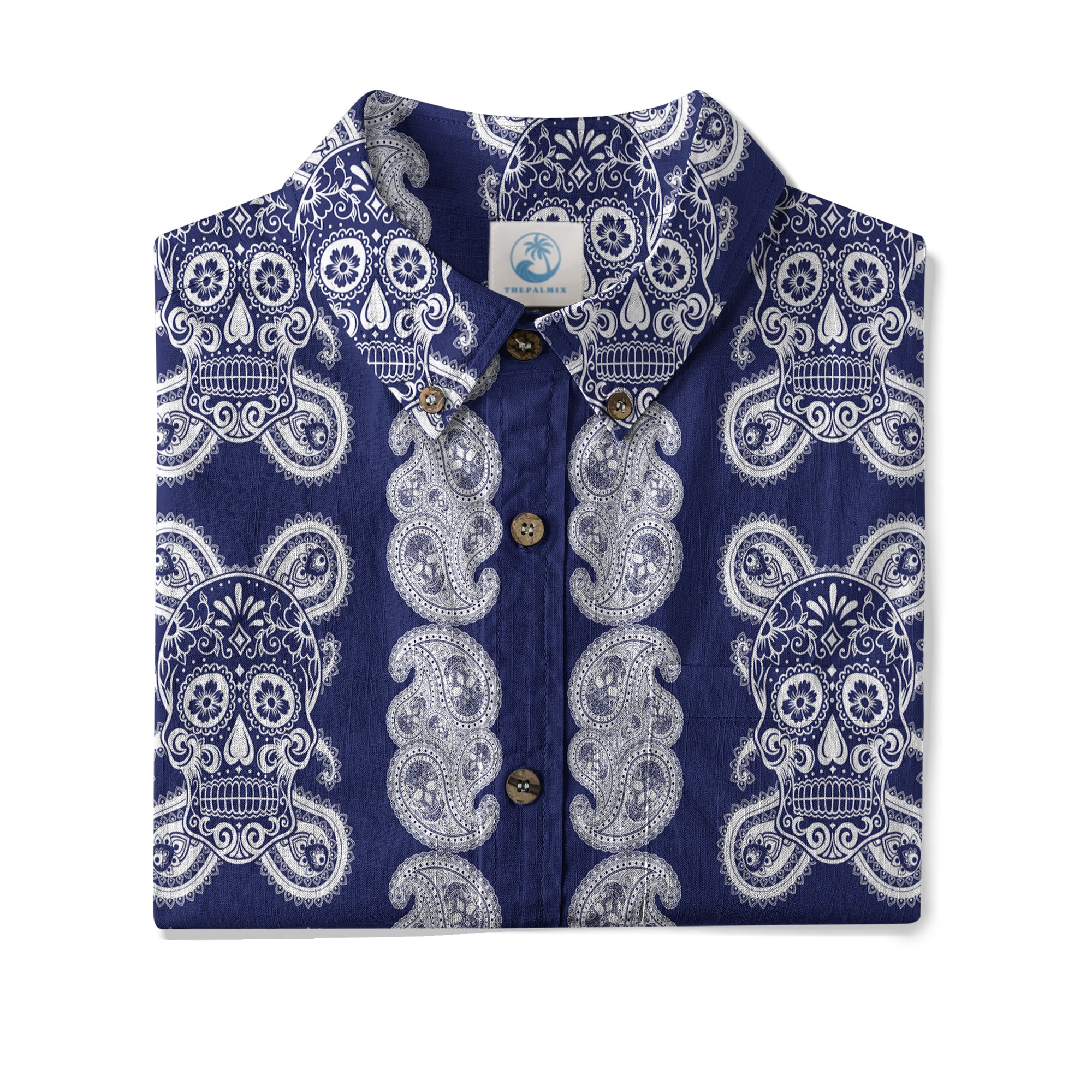 Día de los Muertos Hawaiian Shirt, Mexican Day of The Dead Hawaii Shirt, Paisley Pattern Hawaii Shirt