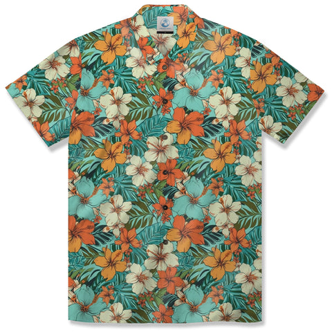 Retro Floral Seamless Patterns Hawaiian Shirt, Aloha Floral Pattern - The Palmix