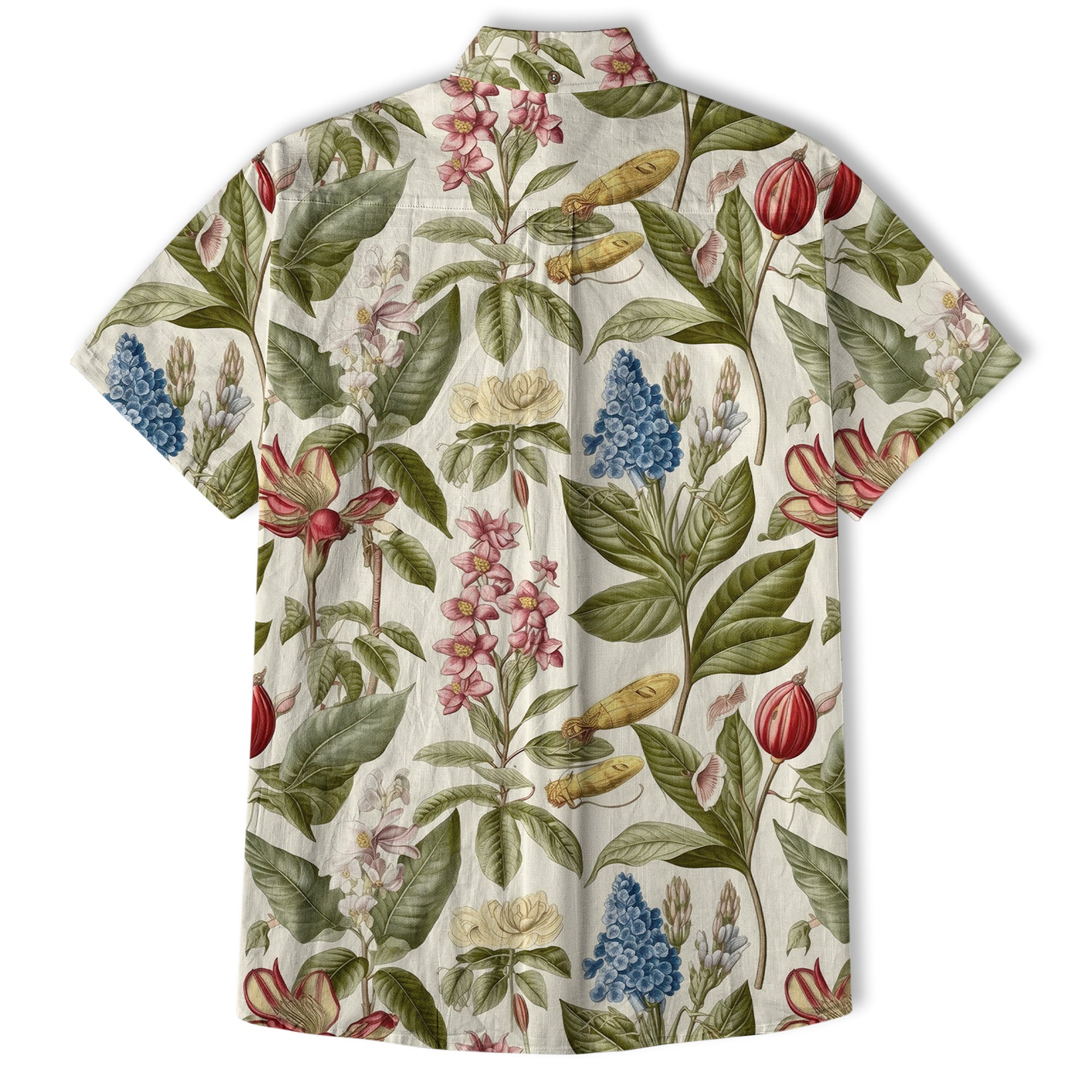 Vintage Botanicals Seamless Patterns Aloha Hawaii Shirt, Botanicals Hawaiian Button Down Shirt - The Palmix