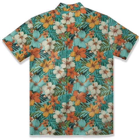 Retro Floral Seamless Patterns Hawaiian Shirt, Aloha Floral Pattern - The Palmix