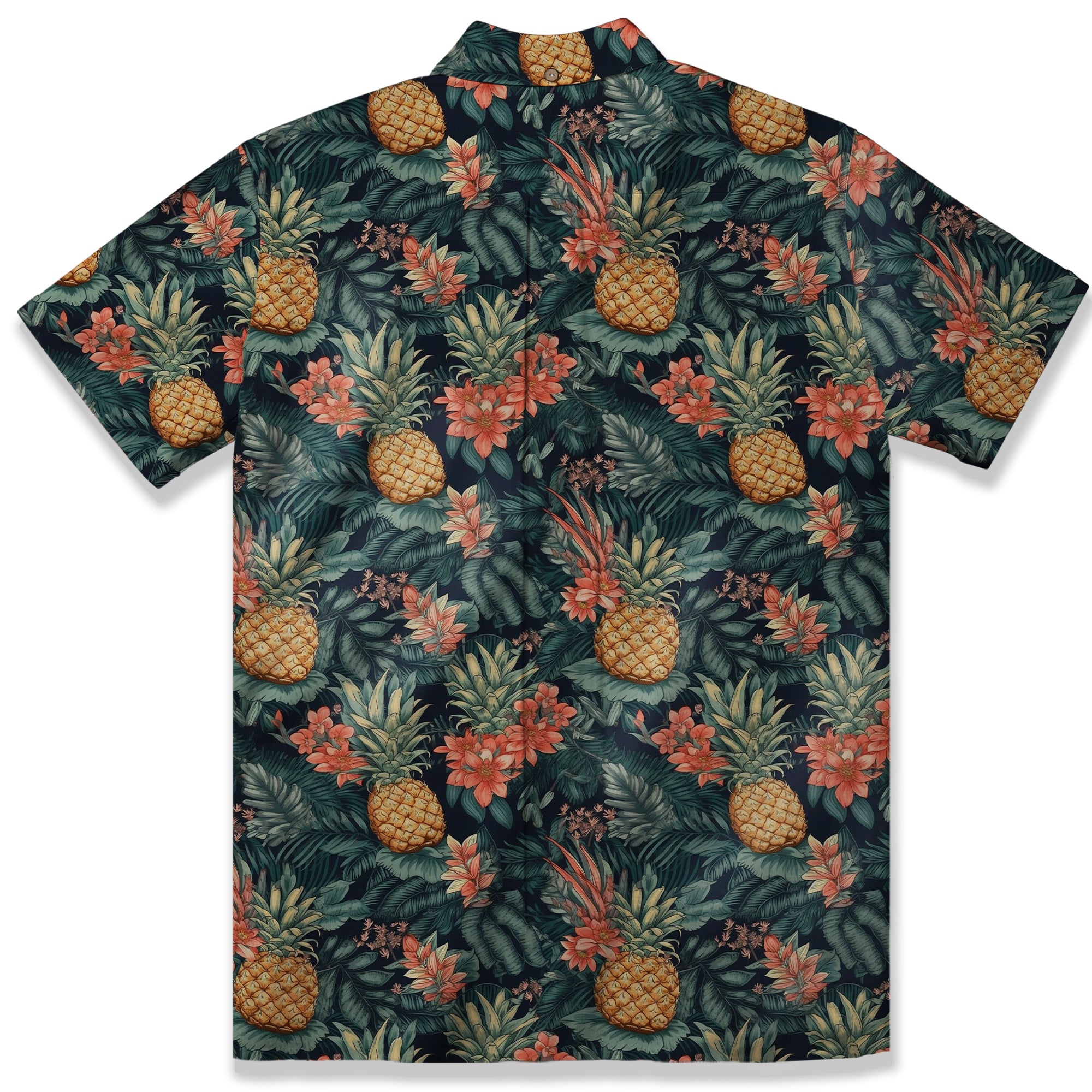 Hibiscus Pineapple Seamless Patterns Hawaiian Shirt For Men, Aloha Floral Pattern - The Palmix