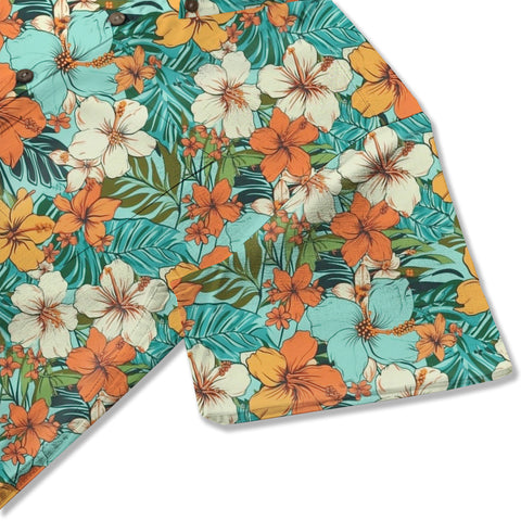 Retro Floral Seamless Patterns Hawaiian Shirt, Aloha Floral Pattern - The Palmix