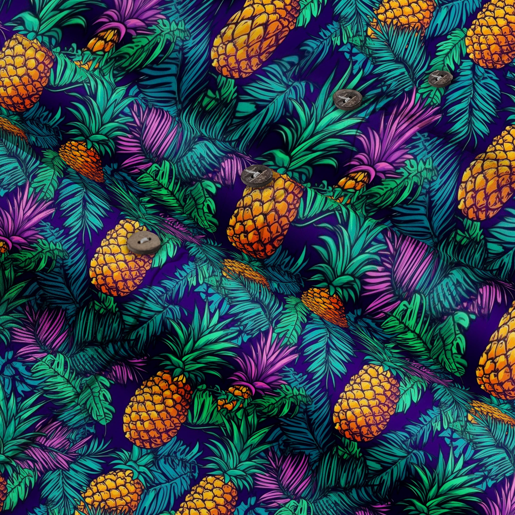 Aloha Pineapple Vibrant Tropical Beach Patterns Aloha Hawaii Shirt - The Palmix