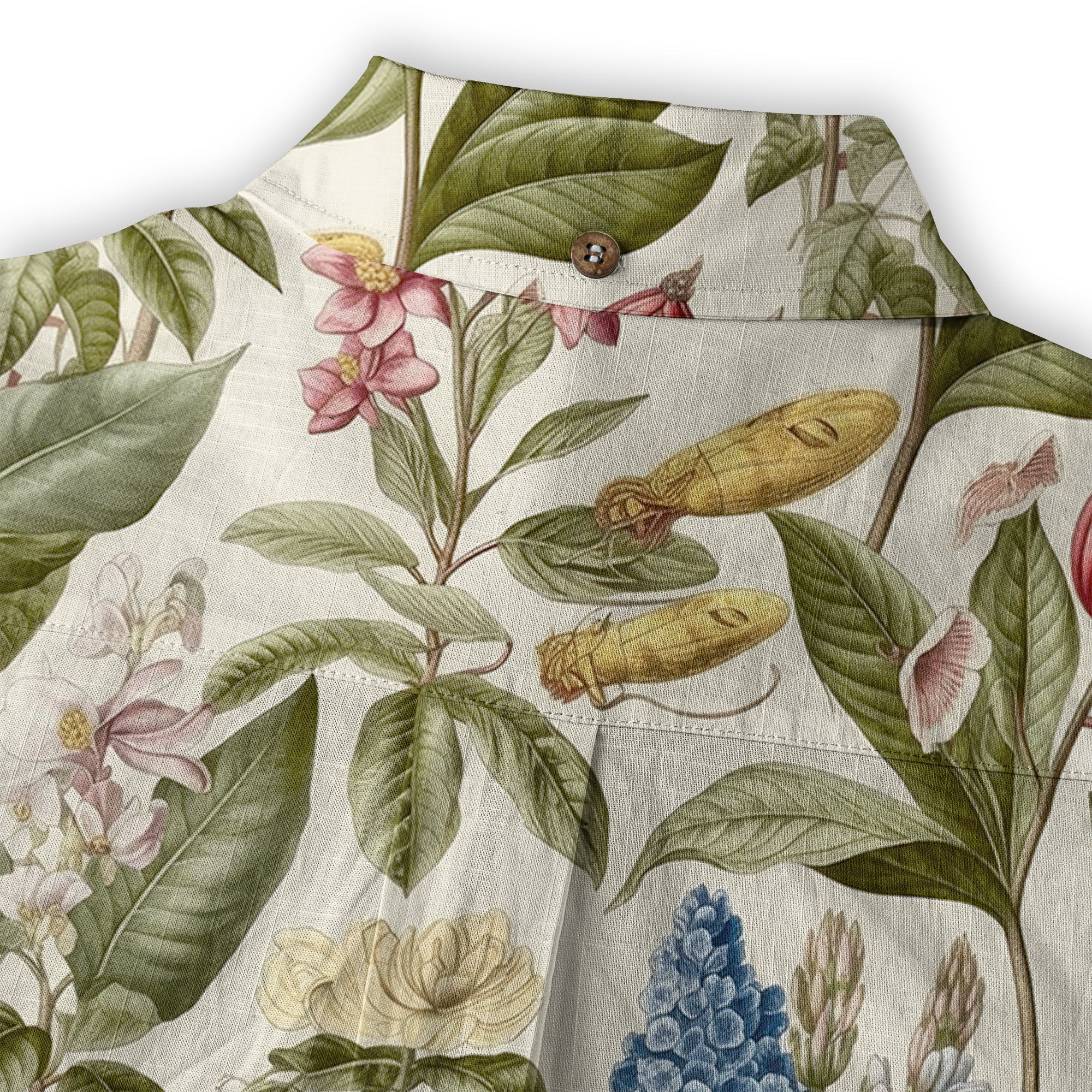 Vintage Botanicals Seamless Patterns Aloha Hawaii Shirt, Botanicals Hawaiian Button Down Shirt - The Palmix