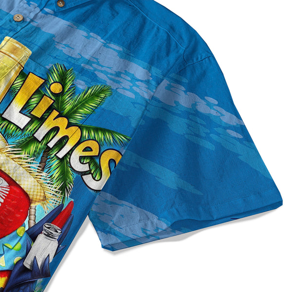 When Life Hands You Limes Parrot Hawaiian Shirt, Tequlia Parrot Hawaiian Shirt